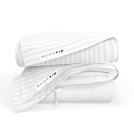QuickZip Fitted Plus Spare Bundle - Base, Fitted Sheet Plus Spare Fitted Sheet - ComfortCore - Quahog Bay Bedding