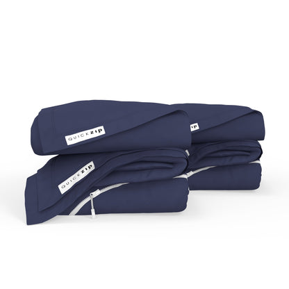 QuickZip Fitted Plus Spare Bundle - Percale - Quahog Bay Bedding