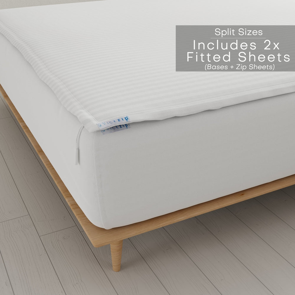 QuickZip Fitted Sheet - Base And Zip Sheet - ComfortCore - Quahog Bay Bedding