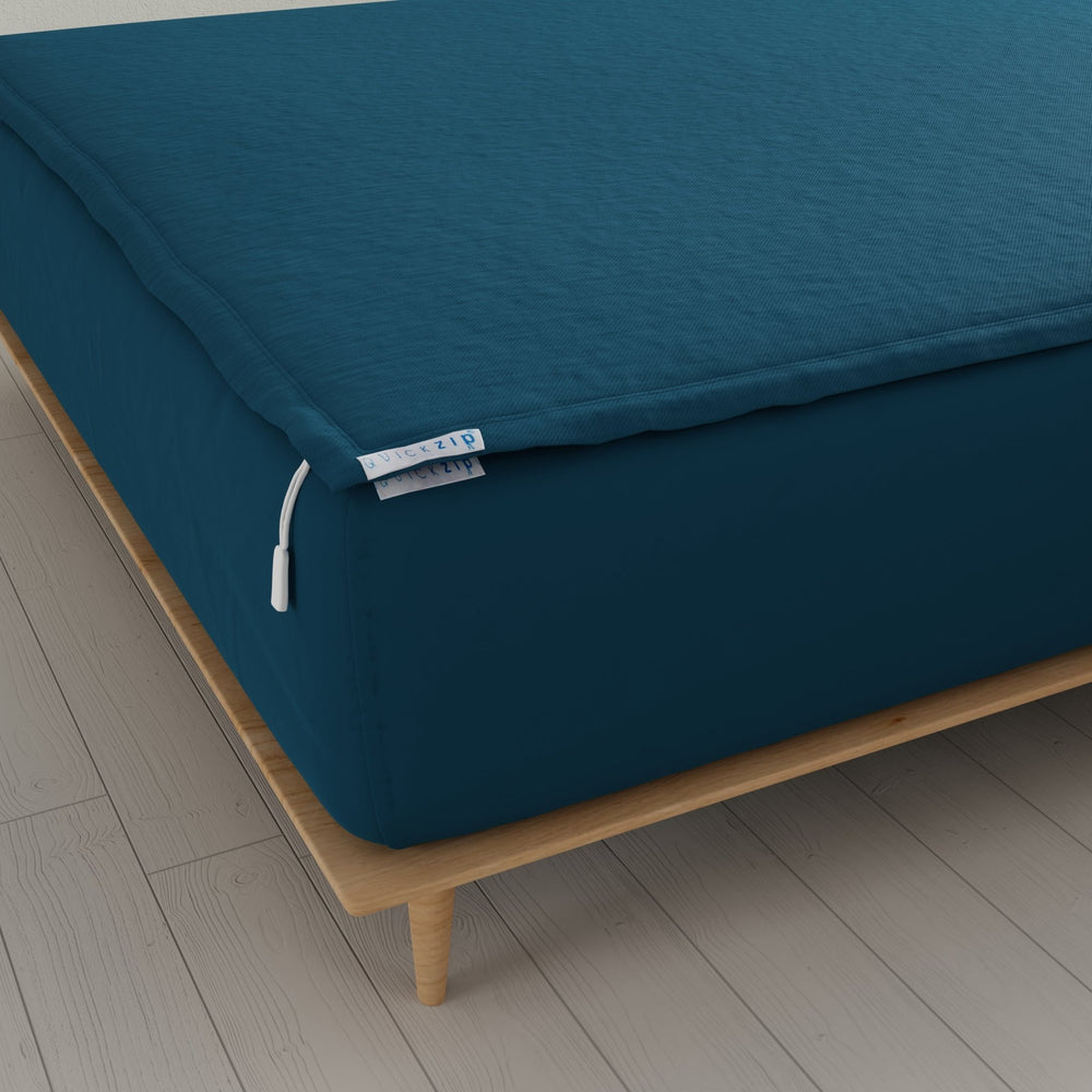 QuickZip Fitted Sheet (Base + Zip Sheet) - Sateen - Quahog Bay Bedding