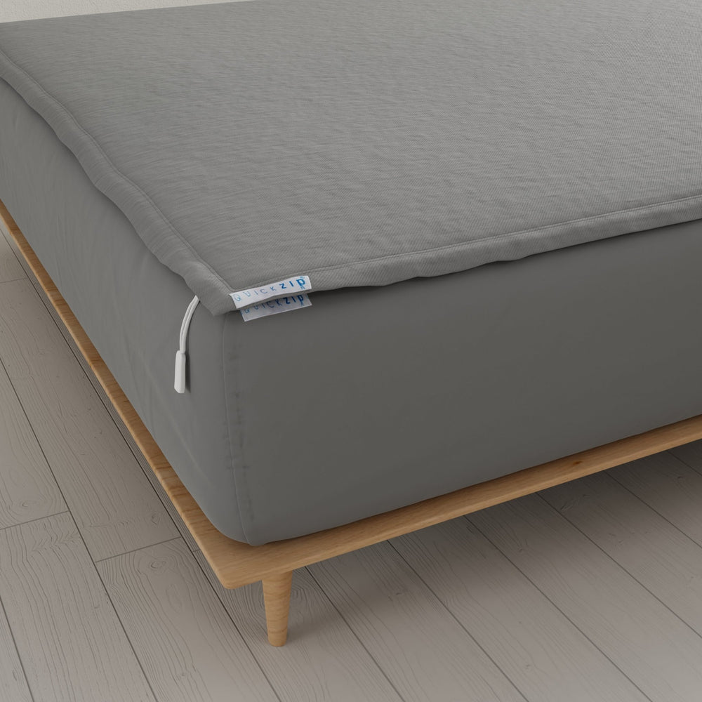 QuickZip Fitted Sheet (Base + Zip Sheet) - Sateen - Quahog Bay Bedding