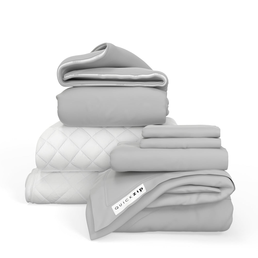 QuickZip Fresh Bed Bundle (1x Zip Sheets) - Percale - Quahog Bay Bedding