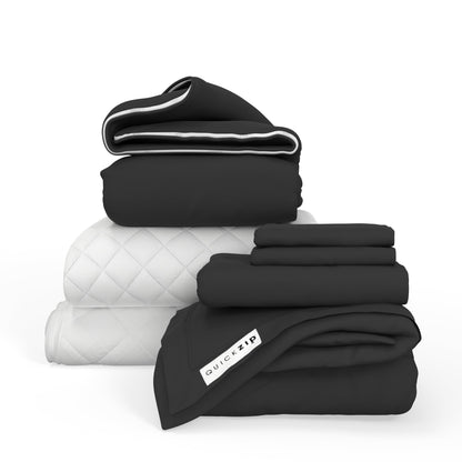 QuickZip Fresh Bed Bundle (1x Zip Sheets) - Percale - Quahog Bay Bedding