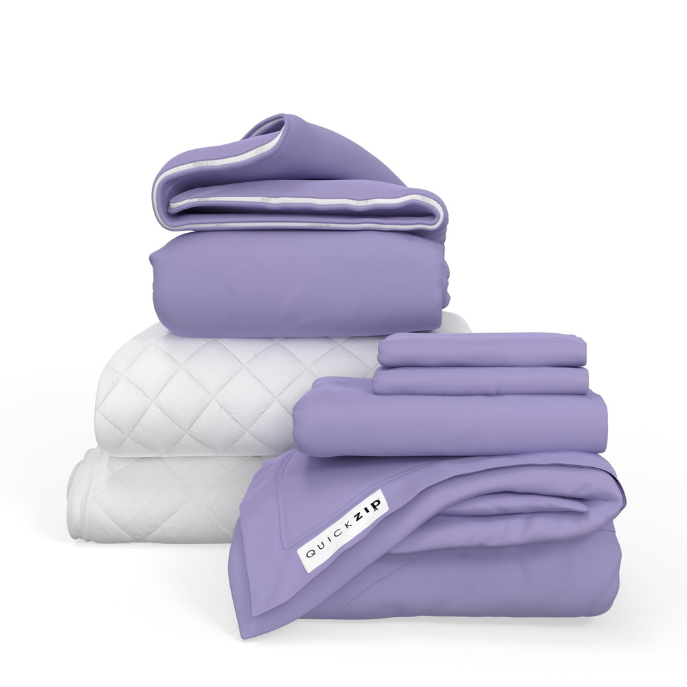 QuickZip Fresh Bed Bundle (1x Zip Sheets) - Percale - Quahog Bay Bedding