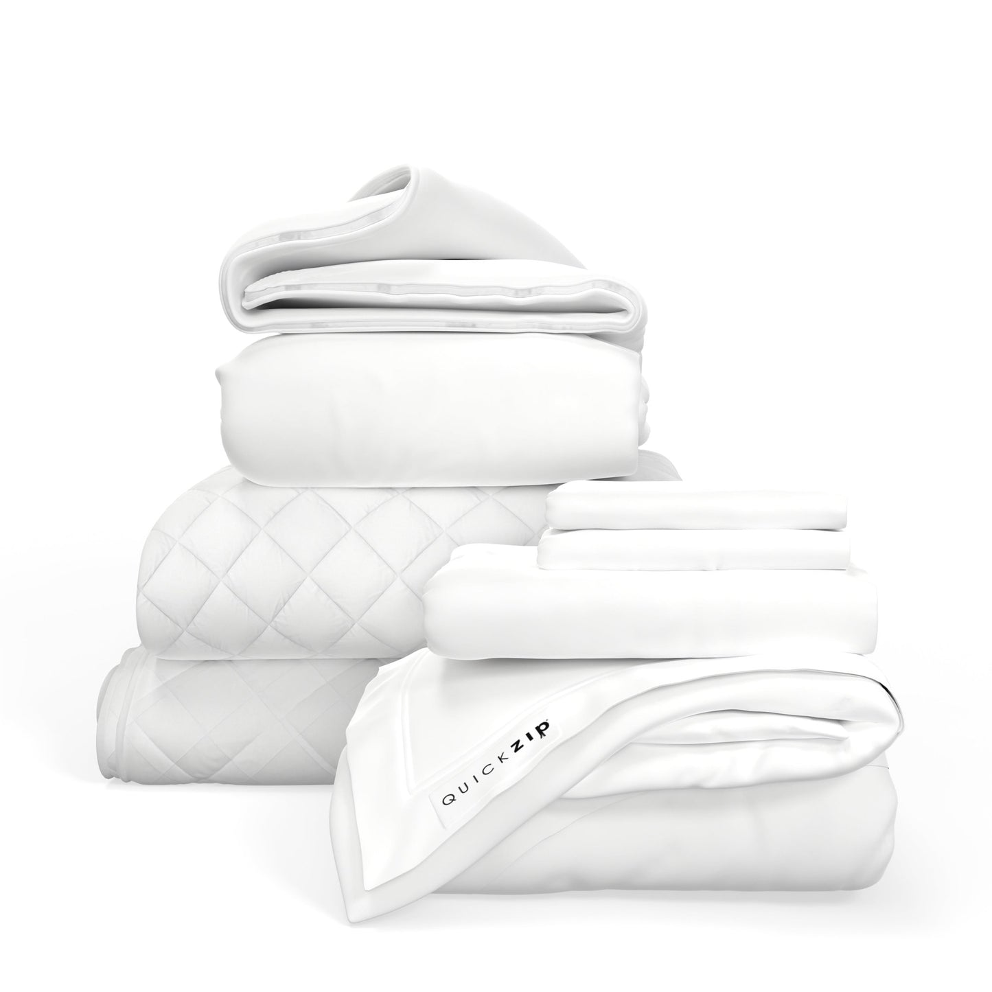 QuickZip Fresh Bed Bundle (1x Zip Sheets) - Percale - Quahog Bay Bedding