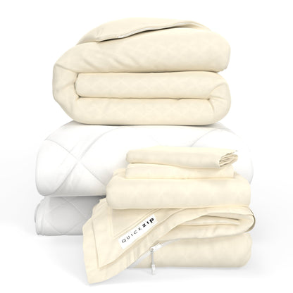 QuickZip Fresh Bed Bundle - Percale - Quahog Bay Bedding