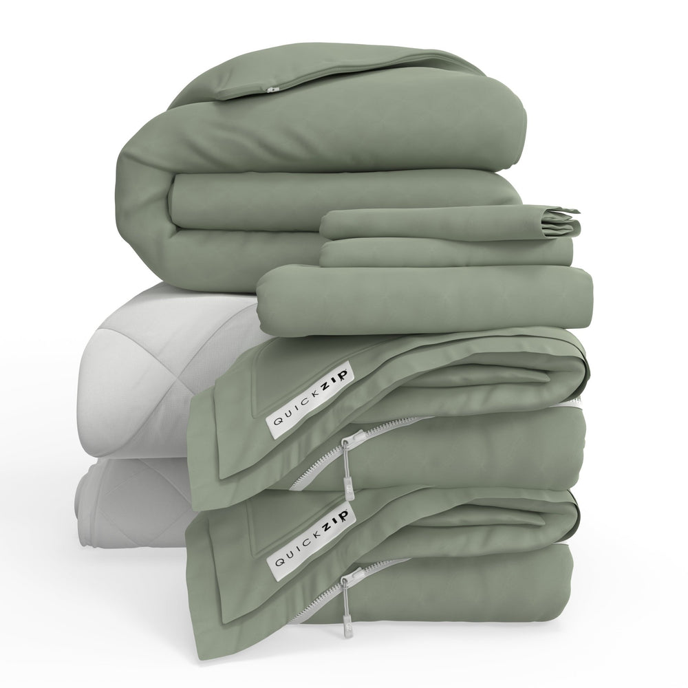 QuickZip Fresh Bed Bundle - Percale - Quahog Bay Bedding