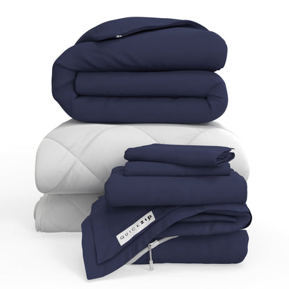 QuickZip Fresh Bed Bundle - Percale - Quahog Bay Bedding