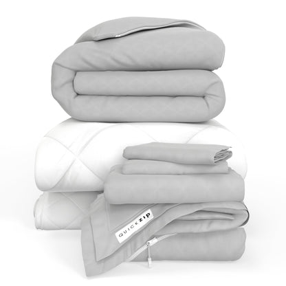 QuickZip Fresh Bed Bundle - Percale - Quahog Bay Bedding