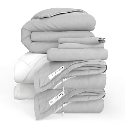 QuickZip Fresh Bed Bundle - Percale - Quahog Bay Bedding