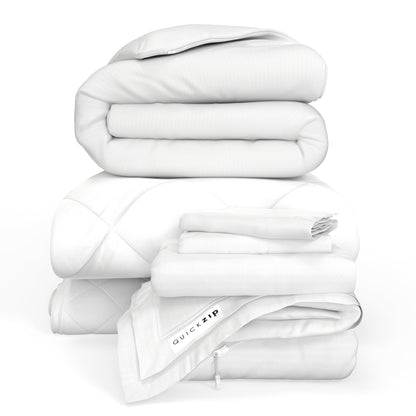 QuickZip Fresh Bed Bundle - Percale - Quahog Bay Bedding
