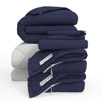 QuickZip Fresh Bed Bundle - Percale - Quahog Bay Bedding