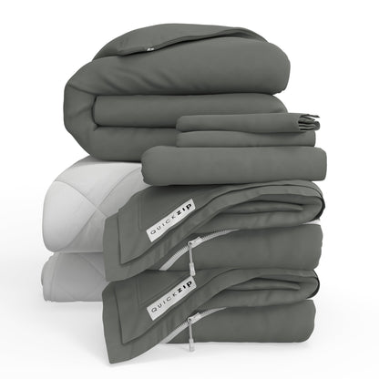 QuickZip Fresh Bed Bundle - Sateen - Quahog Bay Bedding