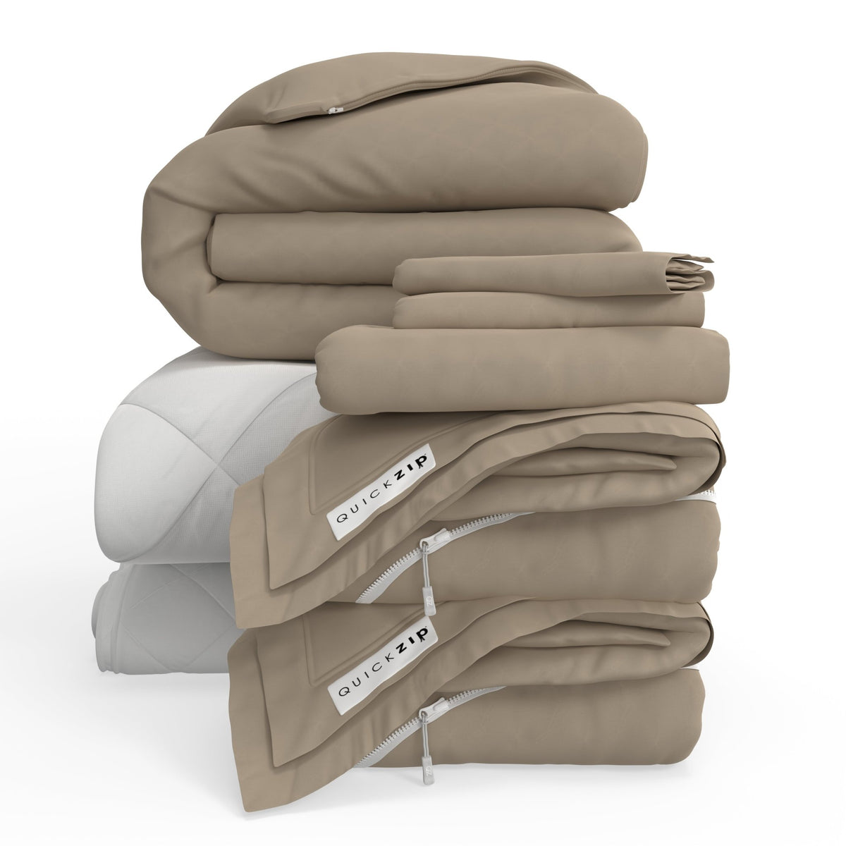 QuickZip Fresh Bed Bundle - Sateen - Quahog Bay Bedding