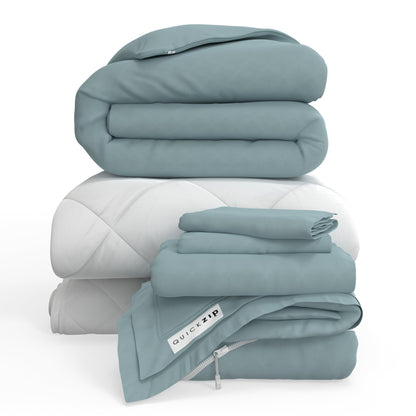 QuickZip Fresh Bed Bundle - Sateen - Quahog Bay Bedding