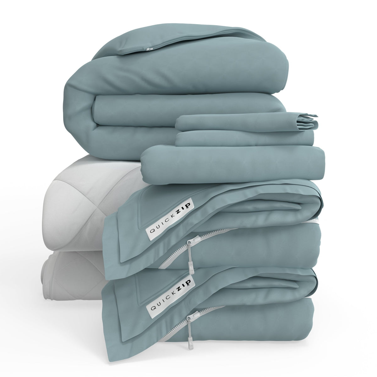QuickZip Fresh Bed Bundle - Sateen - Quahog Bay Bedding
