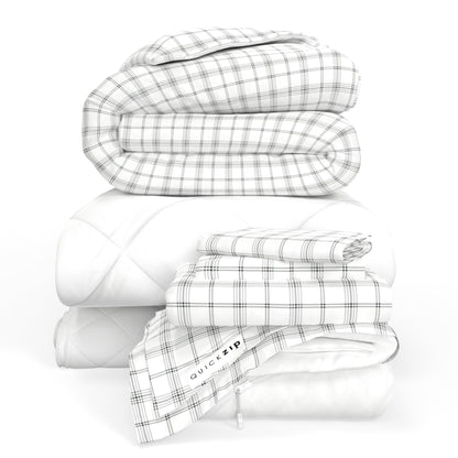 QuickZip Fresh Bed Bundle - Twilluxe Flannel - Quahog Bay Bedding