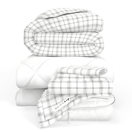 QuickZip Fresh Bed Bundle - Twilluxe Flannel - Quahog Bay Bedding