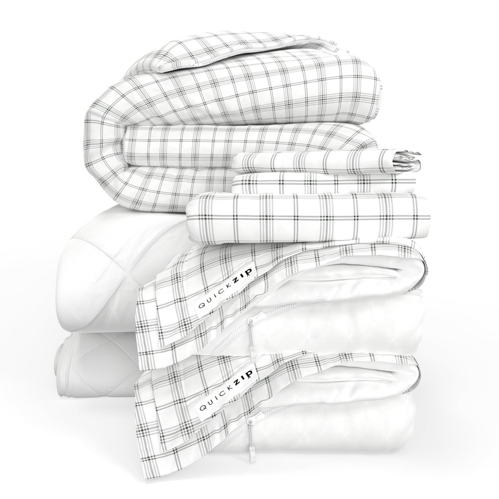 QuickZip Fresh Bed Bundle - Twilluxe Flannel - Quahog Bay Bedding