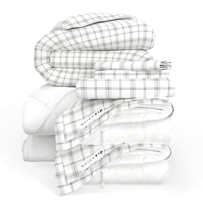 QuickZip Fresh Bed Bundle - Twilluxe Flannel - Quahog Bay Bedding