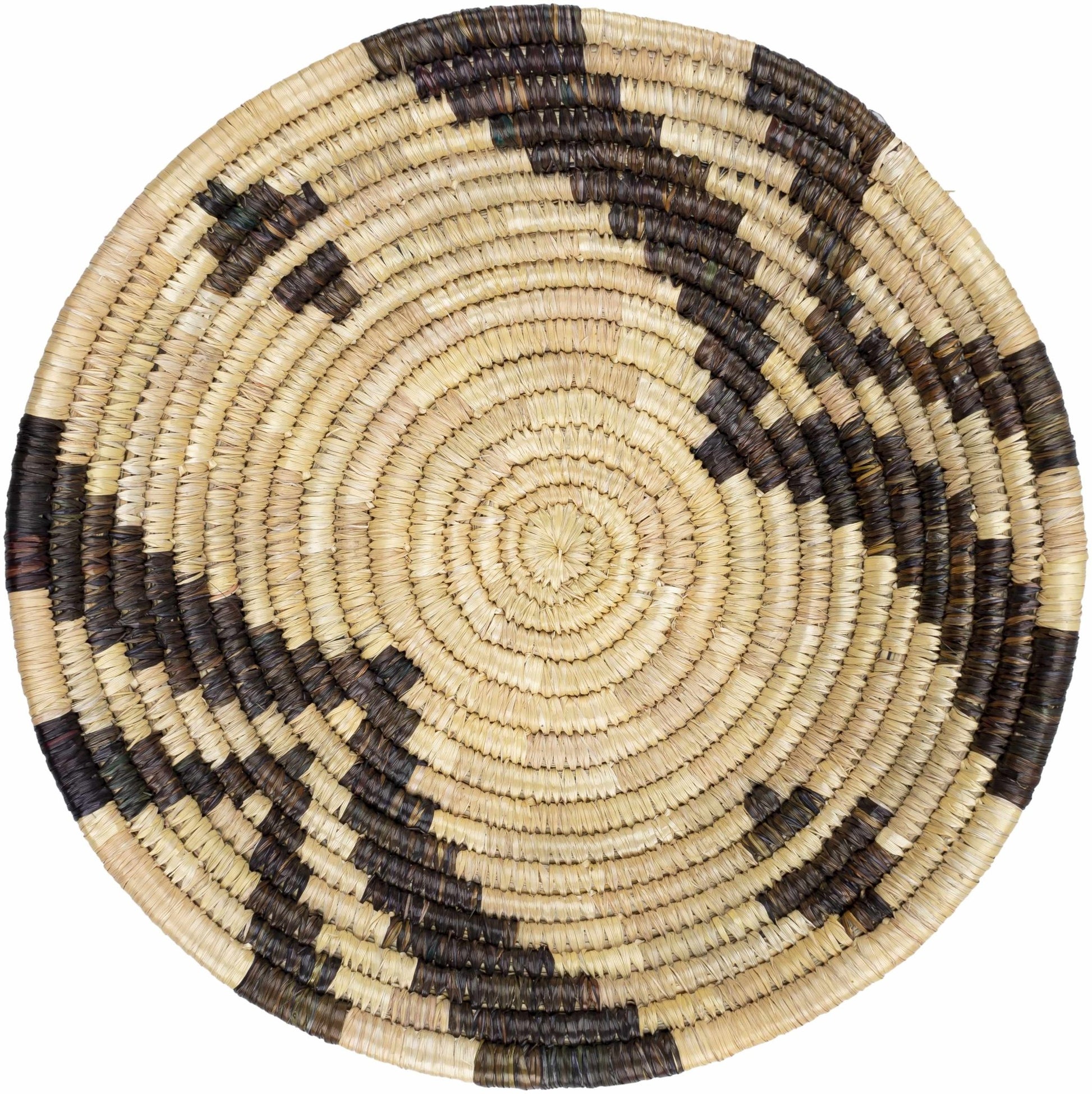 Quinipot Natural Woven Circular Moonj Grass Tapestry - Quahog Bay Bedding