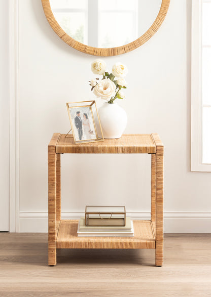 Rafina Rectangular Rattan Side Table