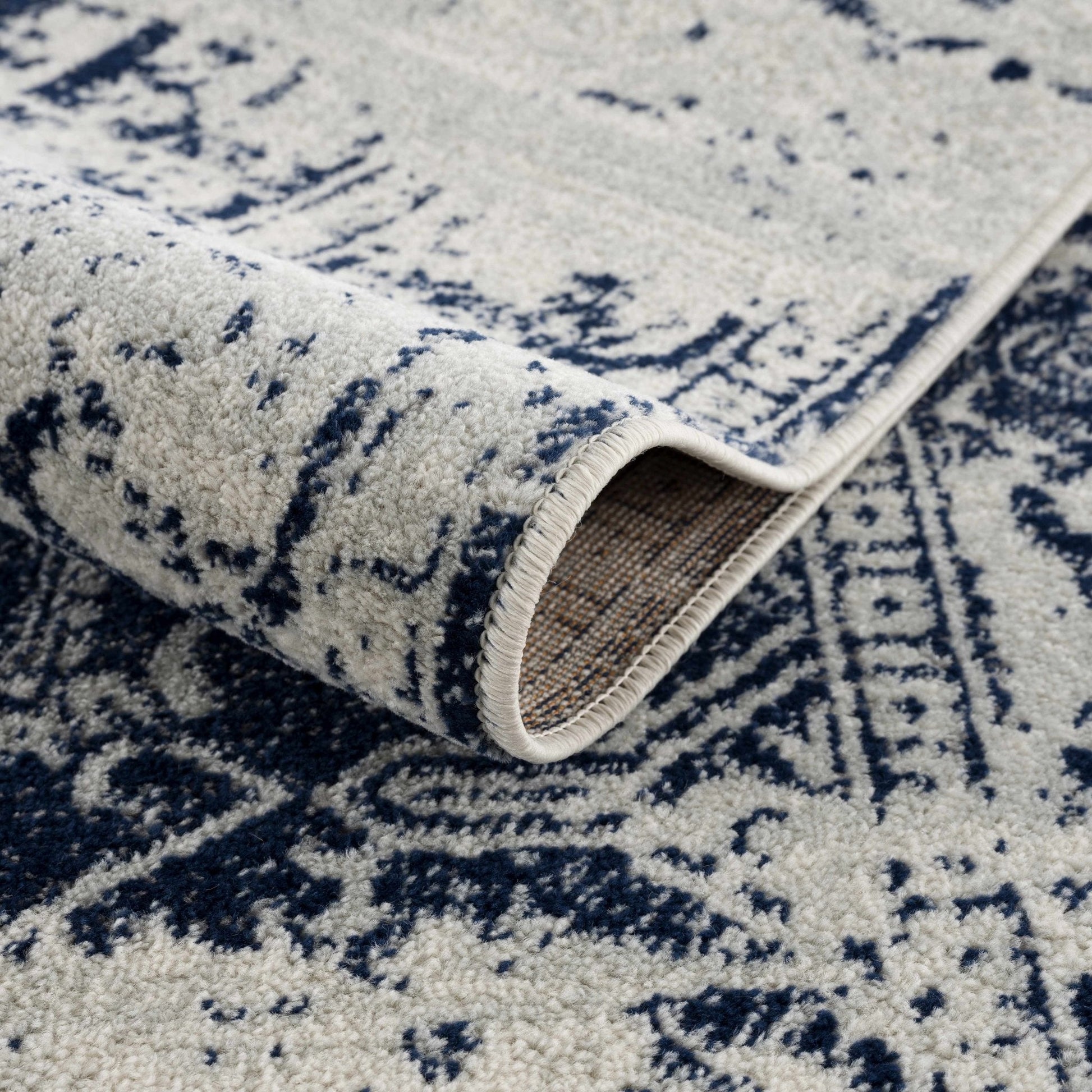 Rachel Navy Area Rug - Quahog Bay Bedding