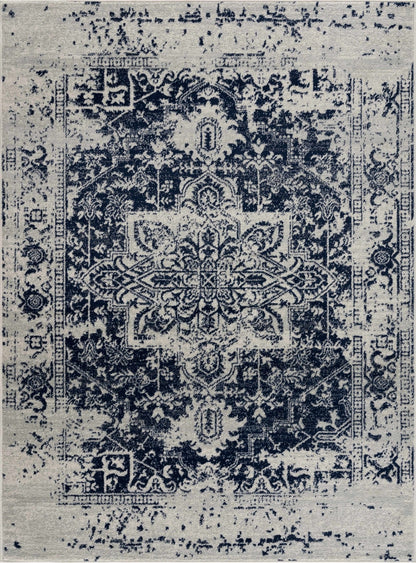 Rachel Navy Area Rug - Quahog Bay Bedding