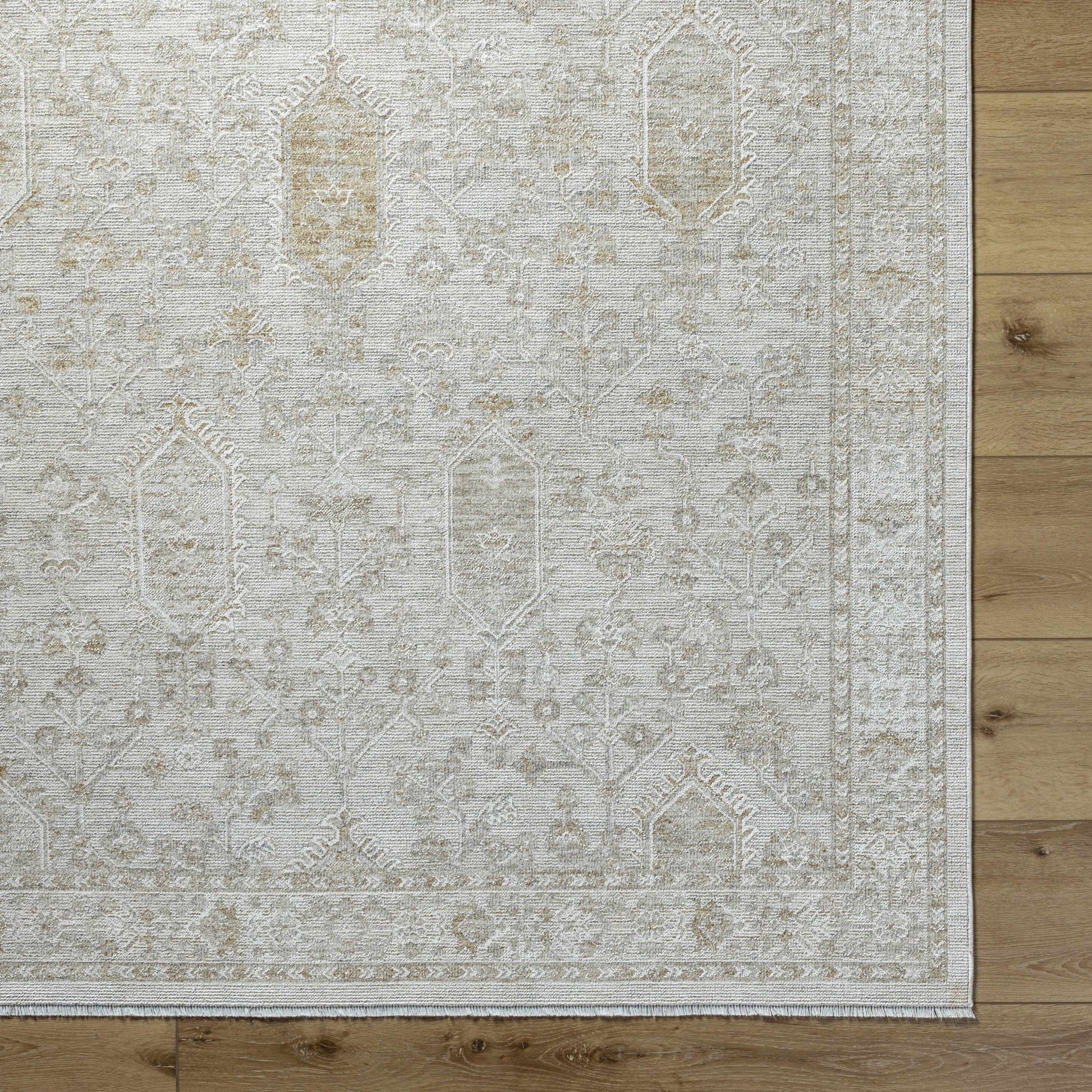 Rafee Ivory Luxe Area Rug - Quahog Bay Bedding