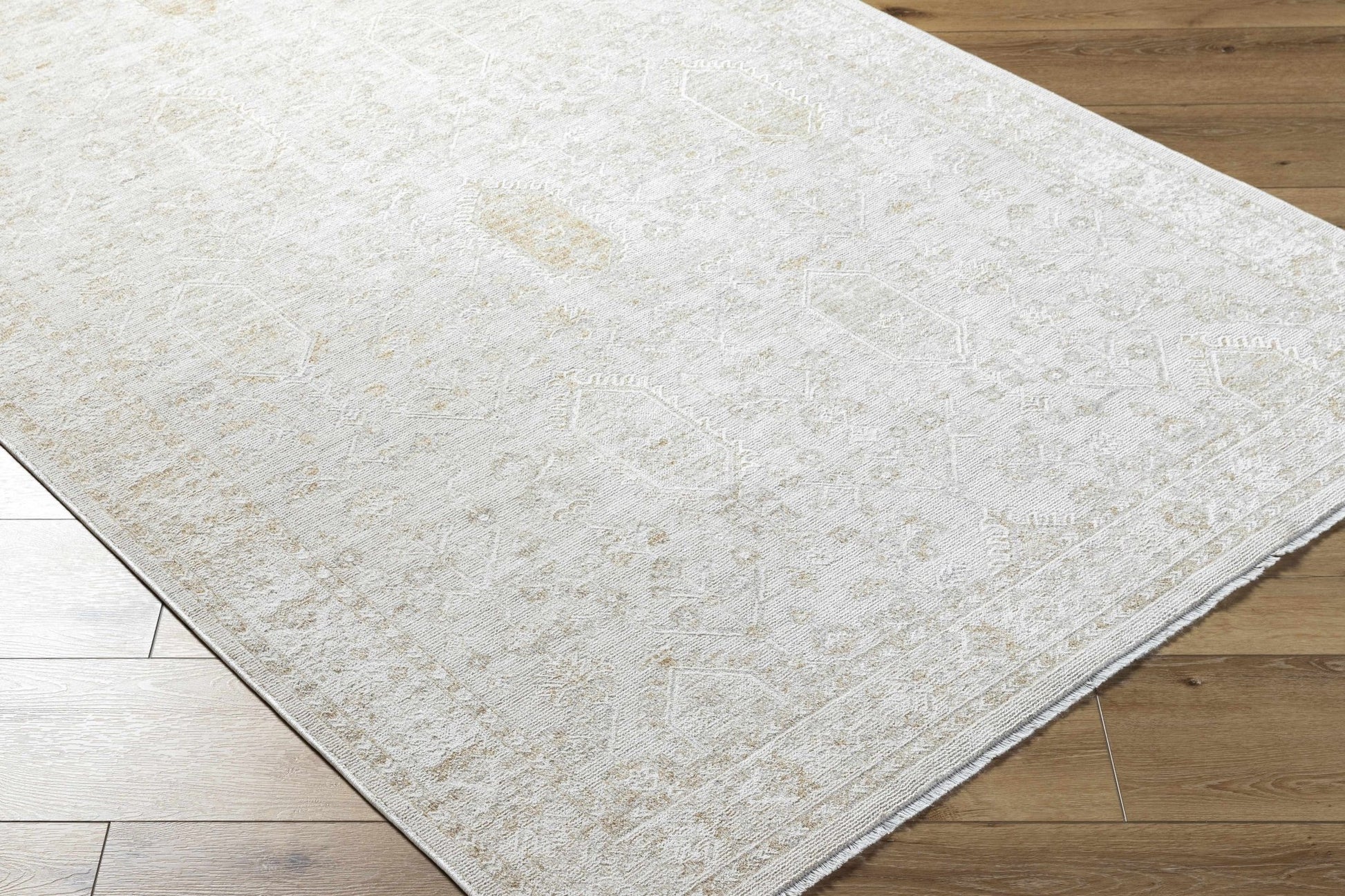Rafee Ivory Luxe Area Rug - Quahog Bay Bedding