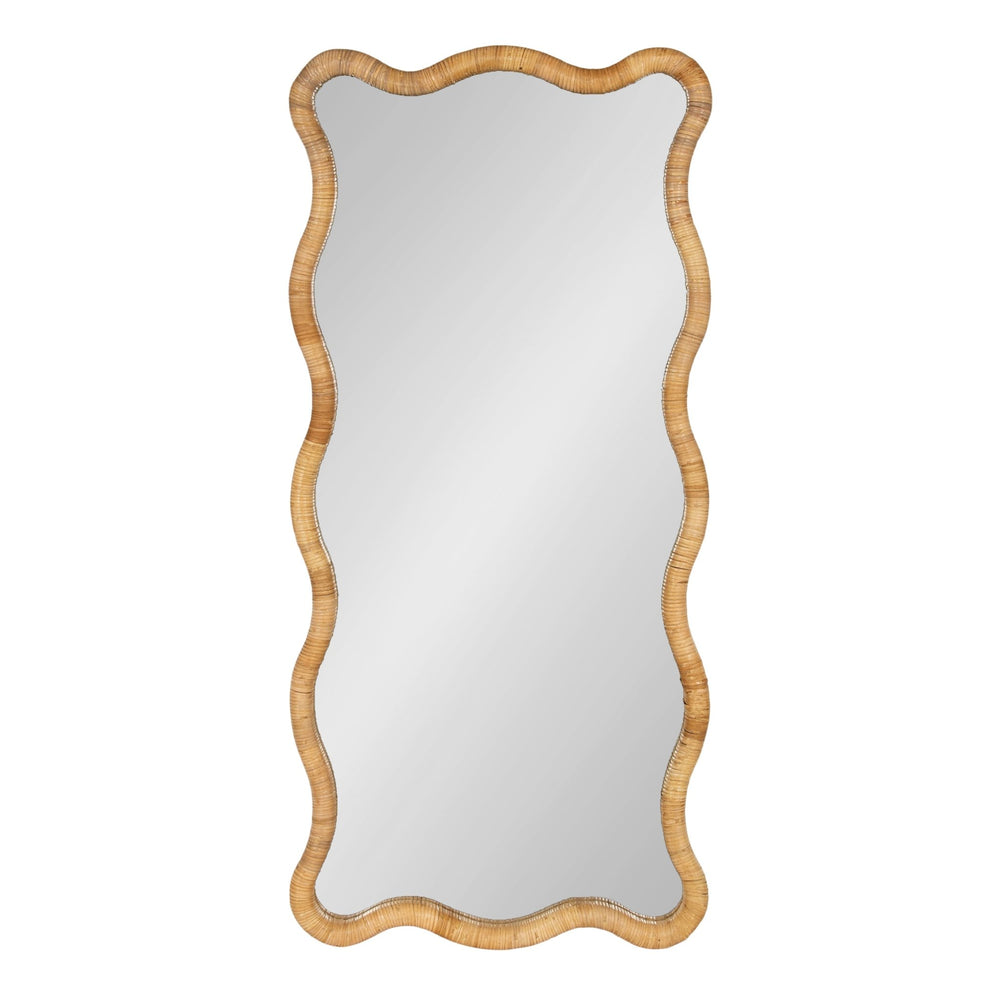 Rahfy Rattan Rectangle Scallop Mirror - Quahog Bay Bedding