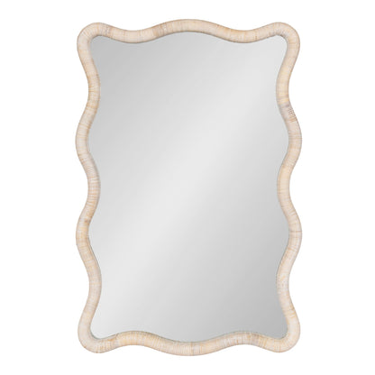 Rahfy Rattan Rectangle Scallop Mirror - Quahog Bay Bedding
