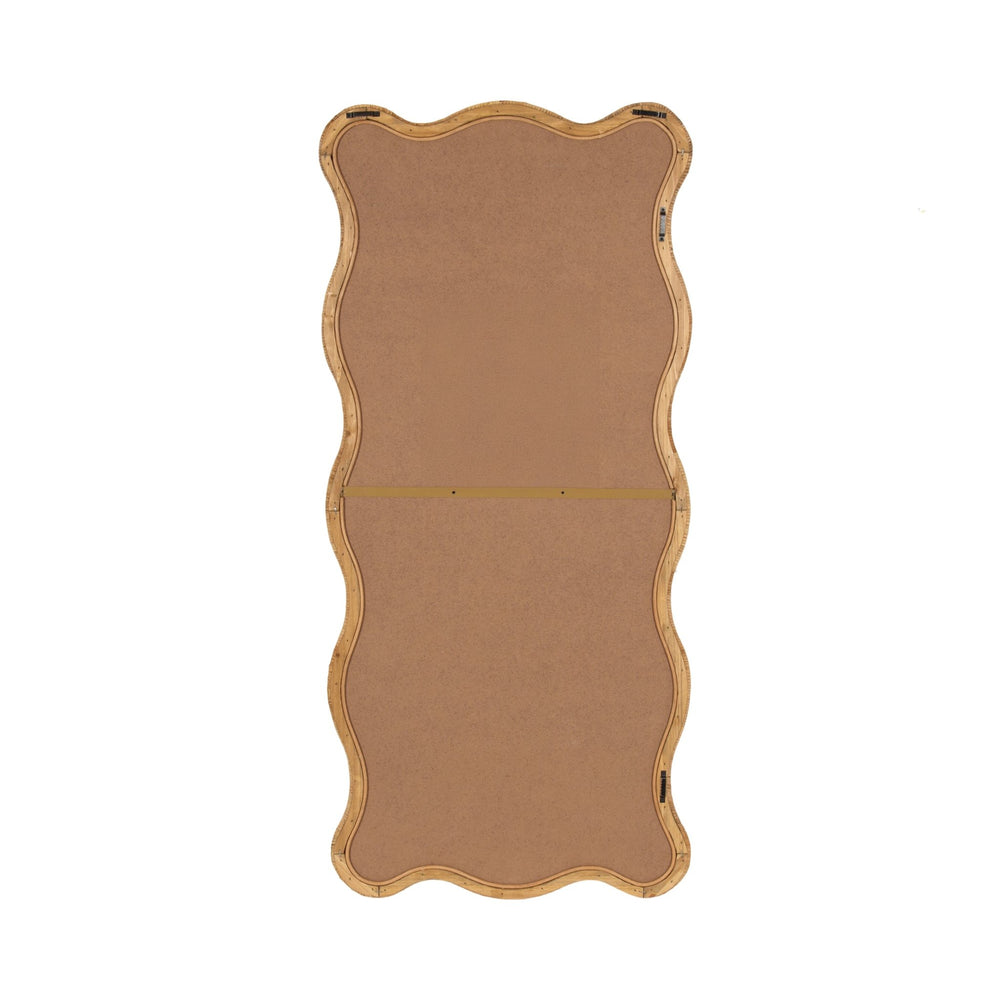 Rahfy Rattan Rectangle Scallop Mirror - Quahog Bay Bedding