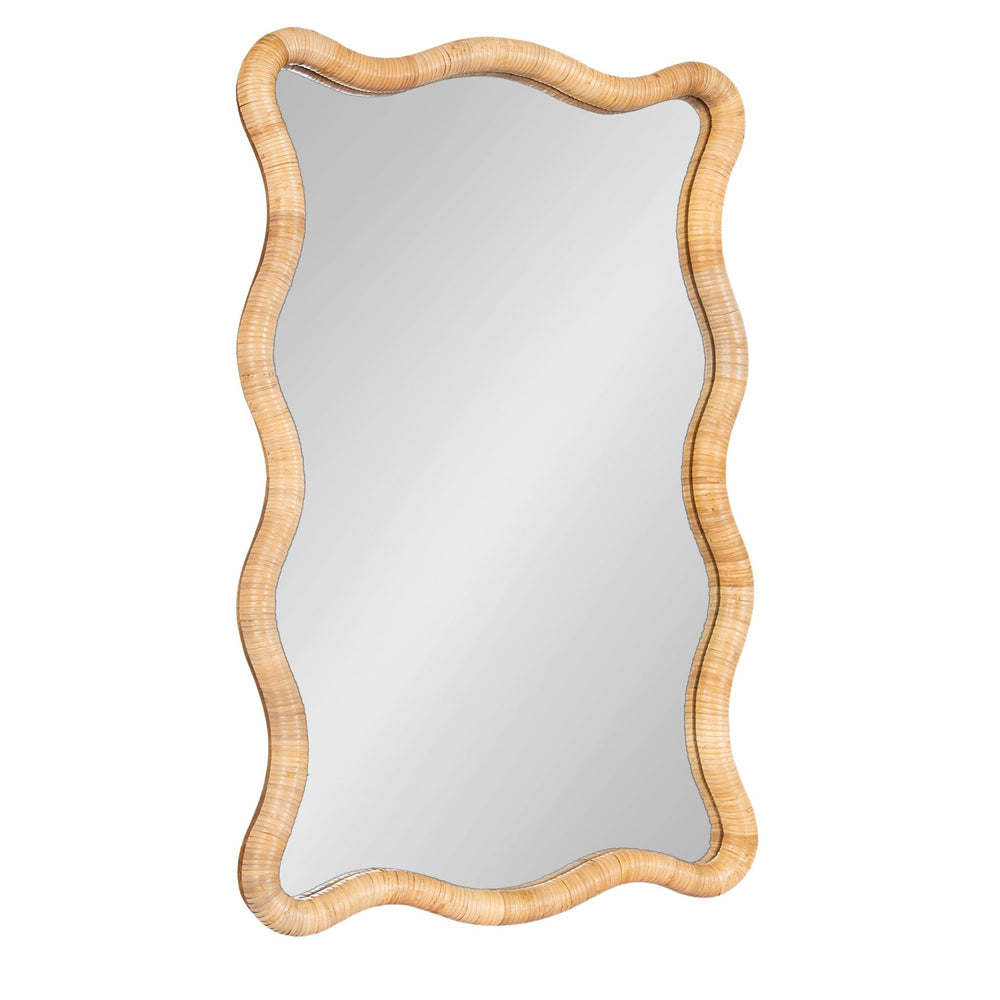 Rahfy Rattan Rectangle Scallop Mirror - Quahog Bay Bedding