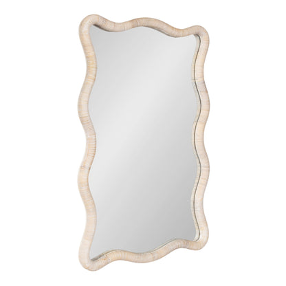 Rahfy Rattan Rectangle Scallop Mirror - Quahog Bay Bedding