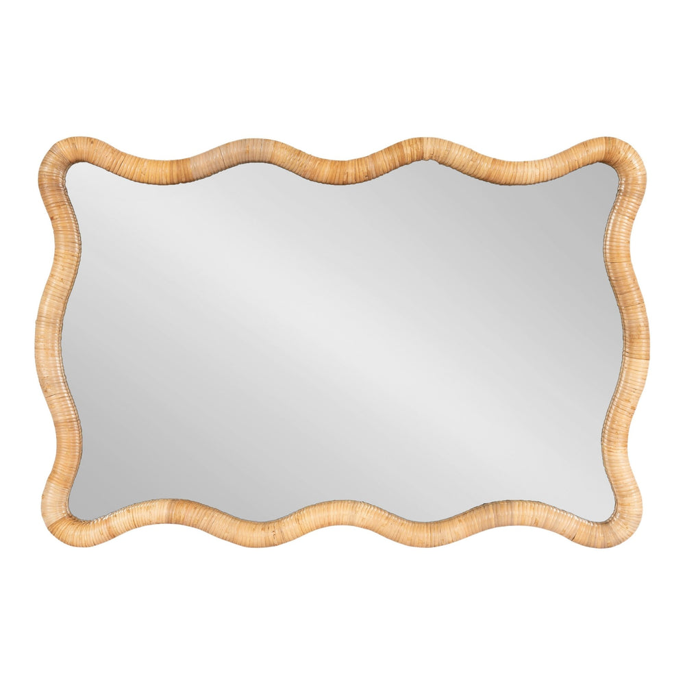 Rahfy Rattan Rectangle Scallop Mirror - Quahog Bay Bedding
