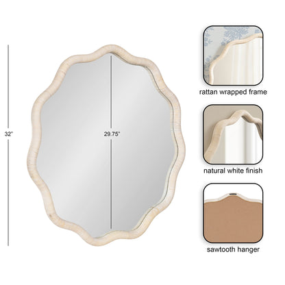 Rahfy Scallop Framed Wall Mirror - Quahog Bay Bedding