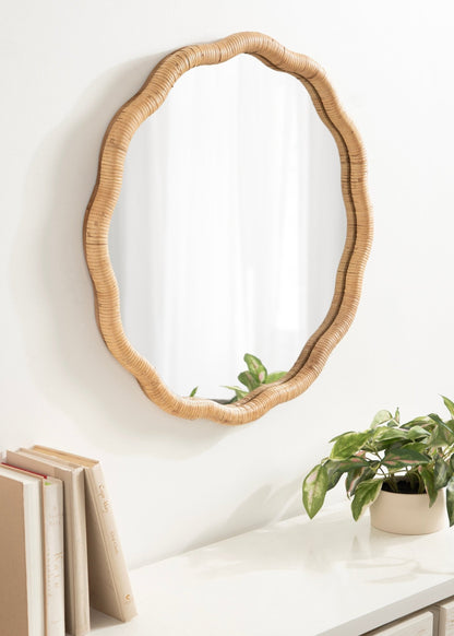 Rahfy Scallop Framed Wall Mirror - Quahog Bay Bedding