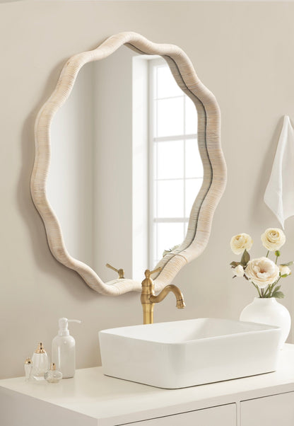 Rahfy Scallop Framed Wall Mirror - Quahog Bay Bedding