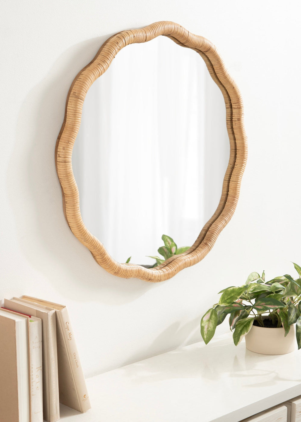 Rahfy Scallop Framed Wall Mirror - Quahog Bay Bedding