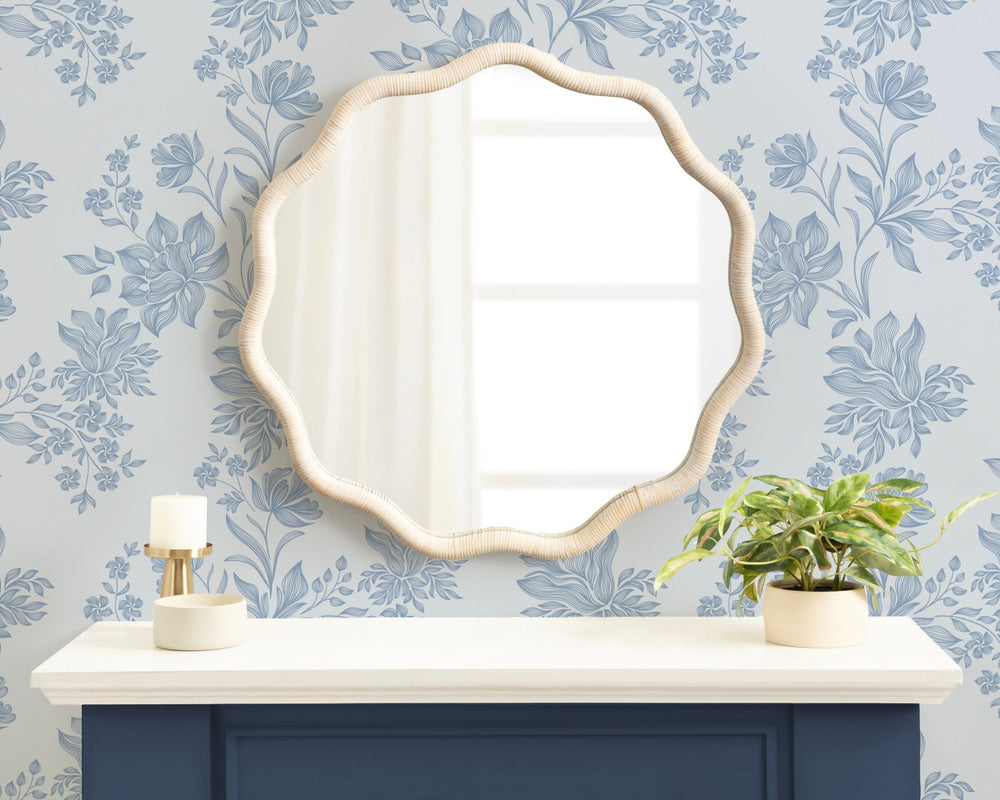 Rahfy Scallop Framed Wall Mirror - Quahog Bay Bedding