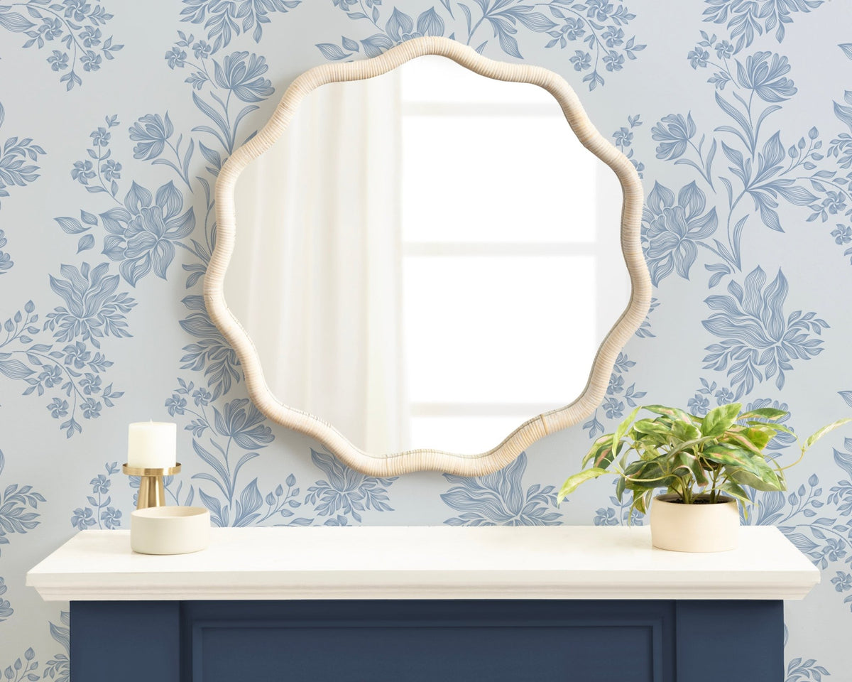 Rahfy Scallop Framed Wall Mirror - Quahog Bay Bedding
