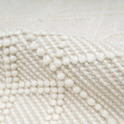 Ramsbury Beige Trellis Wool Rug - Quahog Bay Bedding