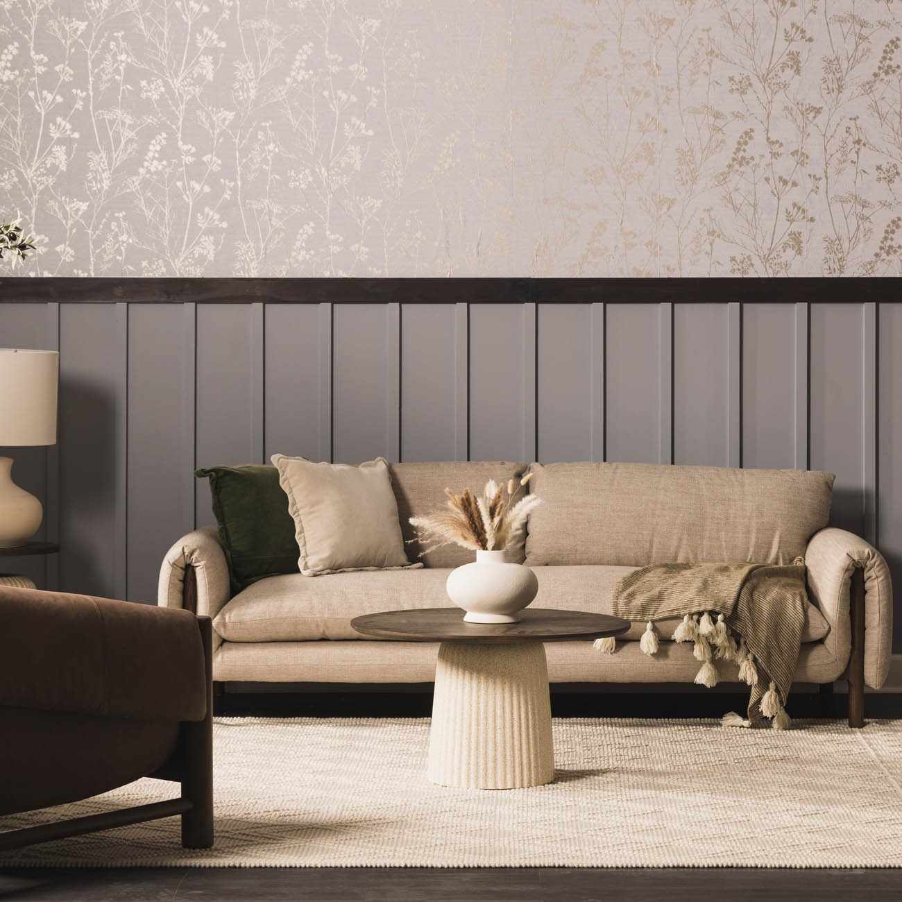 Ramsbury Beige Trellis Wool Rug - Quahog Bay Bedding