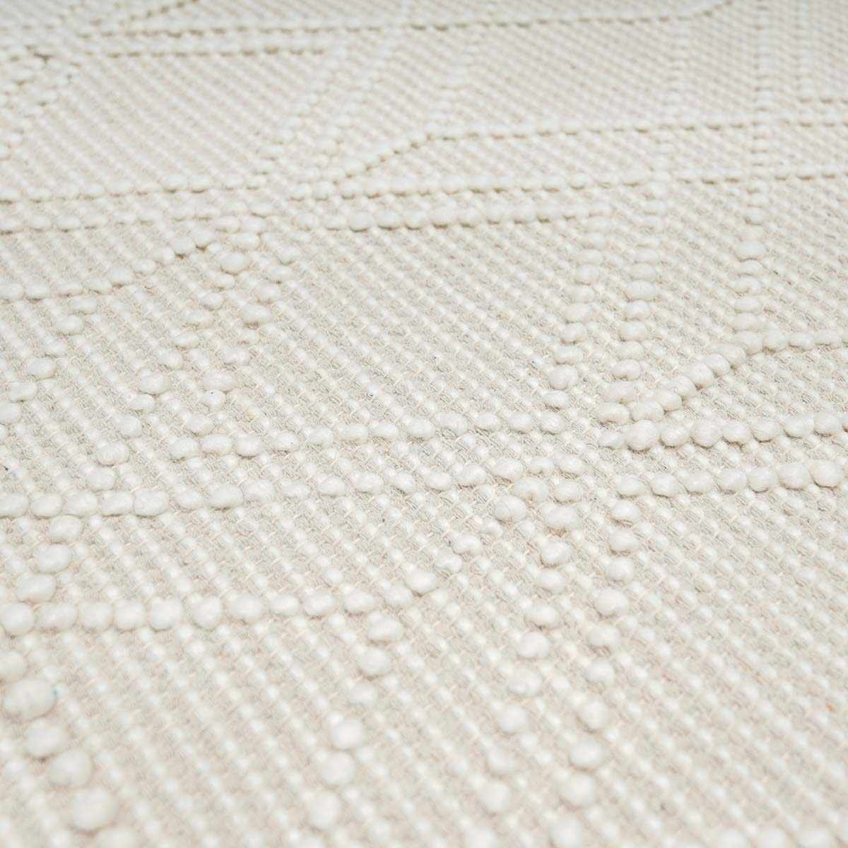 Ramsbury Beige Trellis Wool Rug - Quahog Bay Bedding