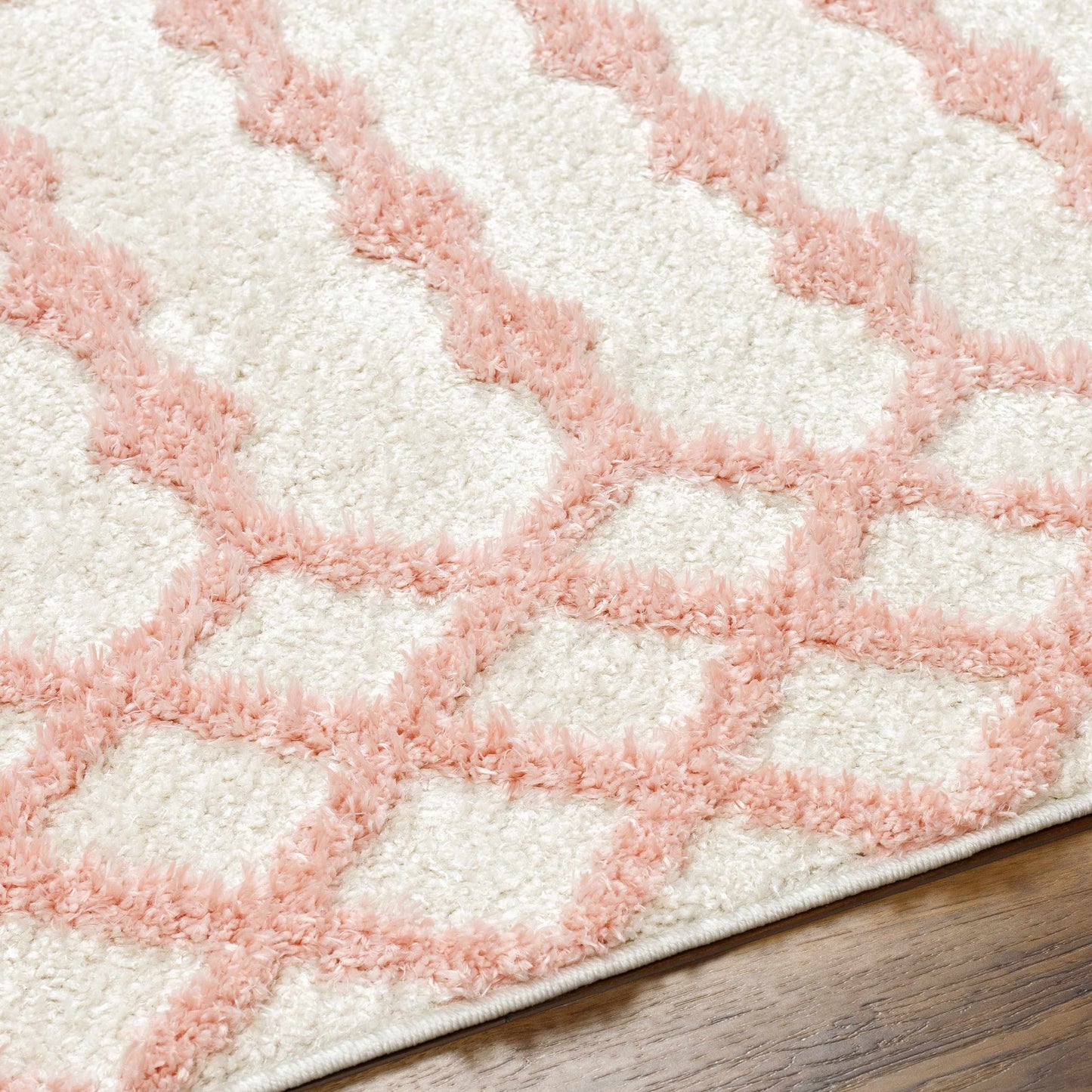 Darva Pink Plush Area Carpet