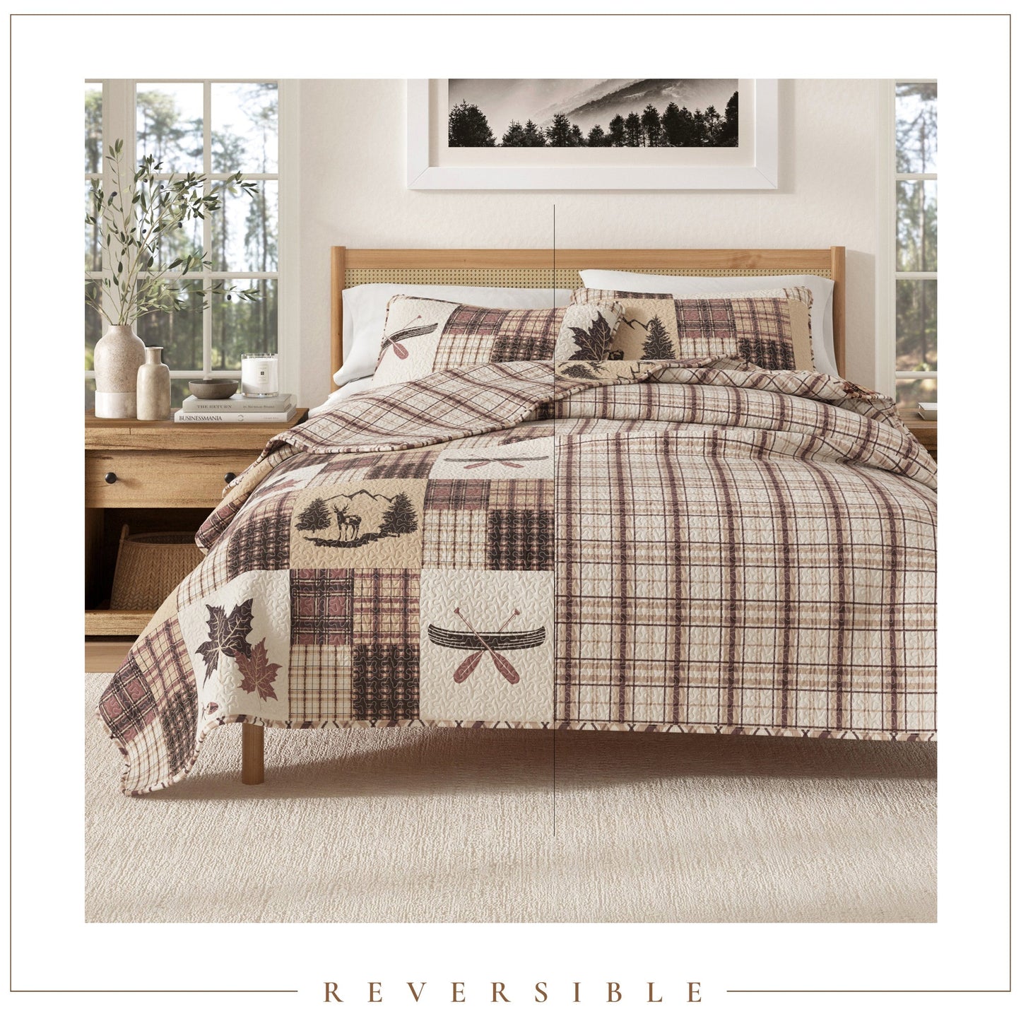 Redwood Lodge 3 Piece Quilt Set - Fall Quilts - Quahog Bay Bedding
