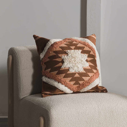 Reeves Orange Diamond Textured Throw Pillow - Quahog Bay Bedding