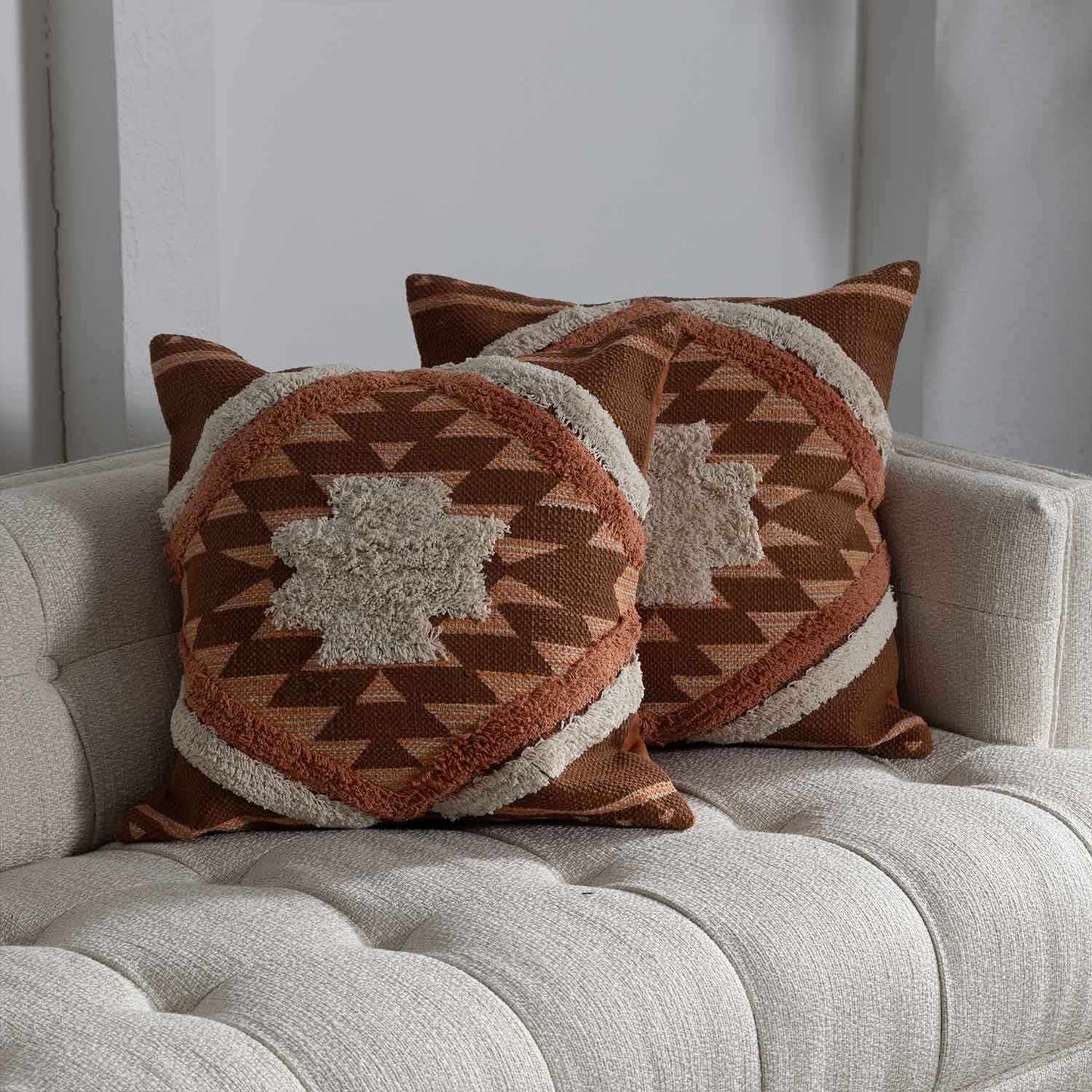 Reeves Orange Diamond Textured Throw Pillow - Quahog Bay Bedding