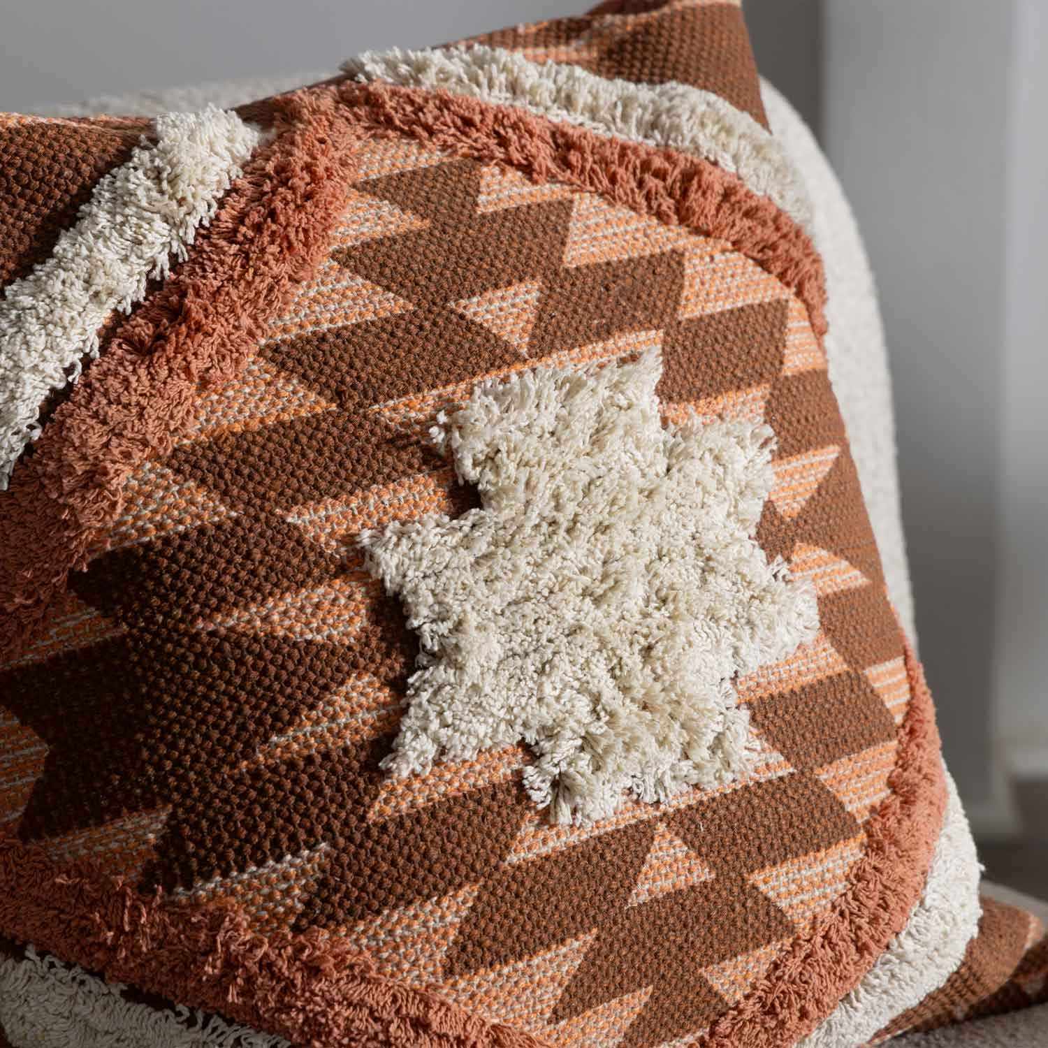 Reeves Orange Diamond Textured Throw Pillow - Quahog Bay Bedding